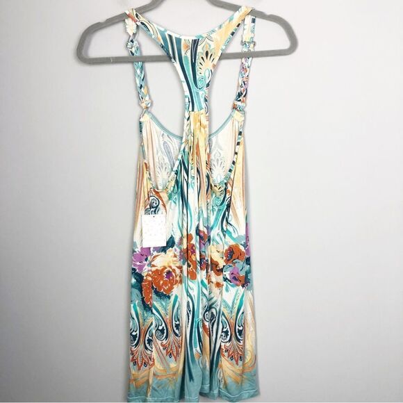 FREE PEOPLE | NEW Psychedelic Braided Strap Noveau Tunic Tank/Dress Women’s M - Picture 8 of 10